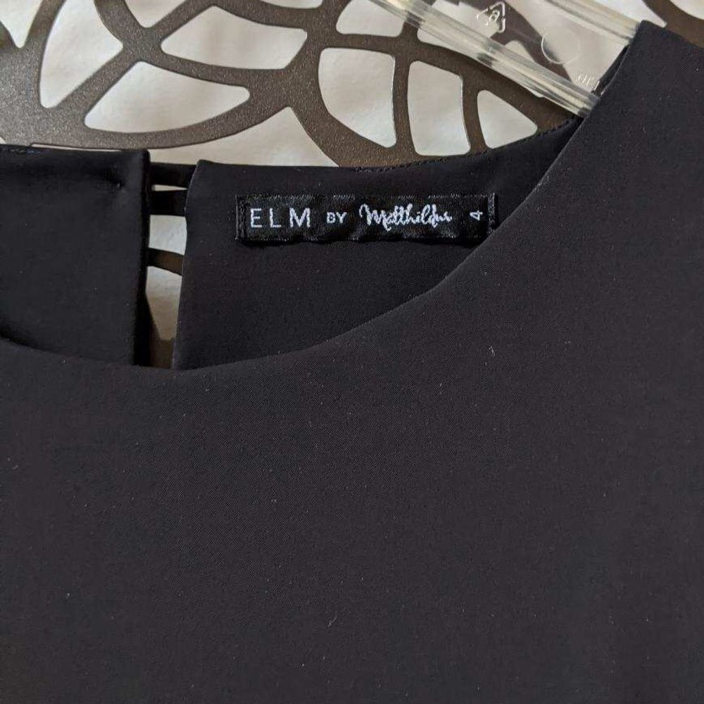 Elm By Matthildur A-Line Sleeveless Midi Black Dr… - image 8